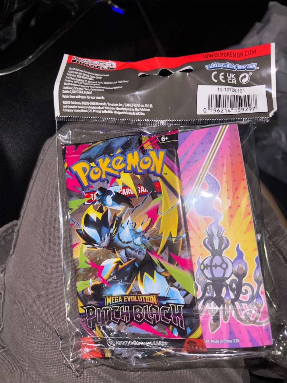 Pokemon Pitch Black Mega Evolution Card Sleeves - Black, Purple, Yellow, Pink